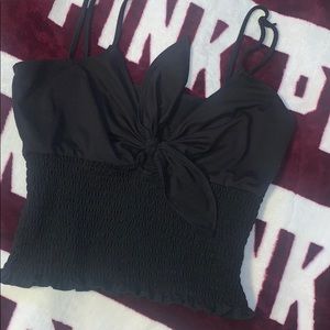 🟪Black tie crop too